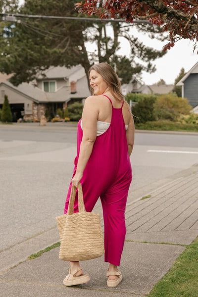 Smash + Tess 'Abigael' Romper - Berry Pink