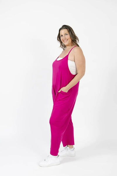 Smash + Tess 'Abigael' Romper - Berry Pink