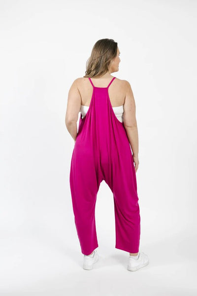 Smash + Tess 'Abigael' Romper - Berry Pink