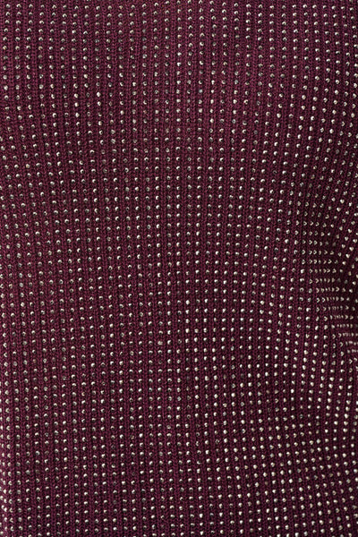 Joseph Ribkoff 252915 Metallic Knit Camisole - Elderberry