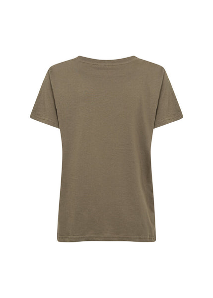 Soyaconcept 'Derby' V-Neck 100% Organic Cotton T-Shirt - Grape Leaf