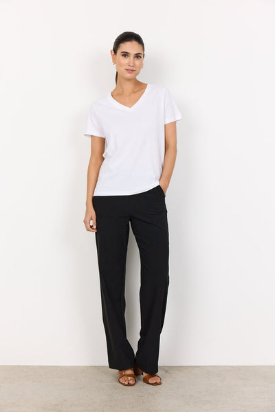 Soyaconcept 'Derby' V-Neck 100% Organic Cotton T-Shirt - White