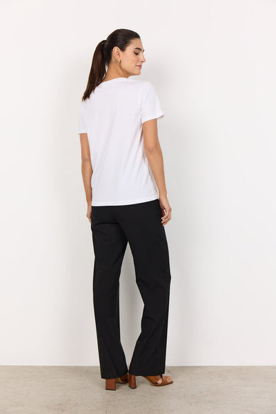 Soyaconcept 'Derby' V-Neck 100% Organic Cotton T-Shirt - White