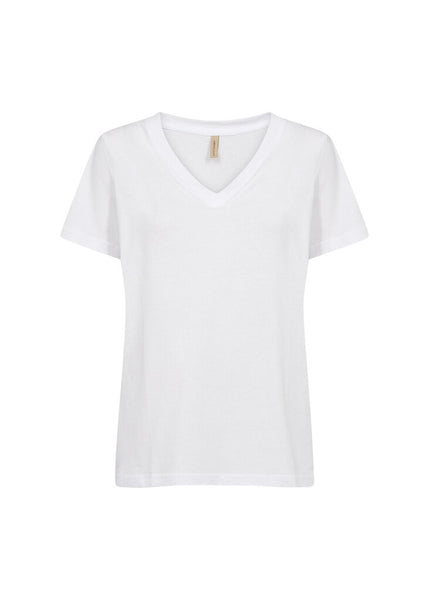 Soyaconcept 'Derby' V-Neck 100% Organic Cotton T-Shirt - White