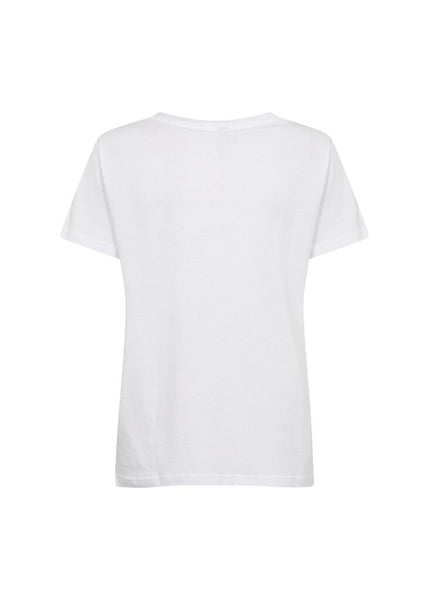 Soyaconcept 'Derby' V-Neck 100% Organic Cotton T-Shirt - White