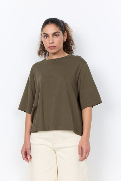 Soyaconcept 'Derby' Round Neck Relaxed T-Shirt - Grape Leaf