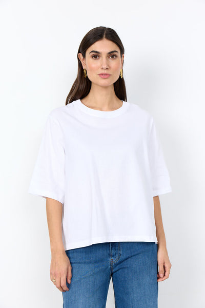 Soyaconcept 'Derby' Round Neck Relaxed T-Shirt - White