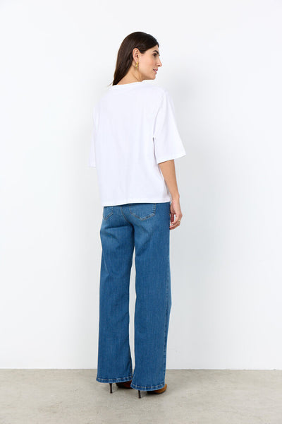 Soyaconcept 'Derby' Round Neck Relaxed T-Shirt - White