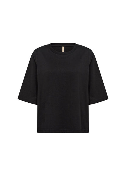 Soyaconcept 'Derby' Round Neck Relaxed T-Shirt - Black