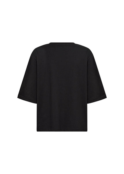 Soyaconcept 'Derby' Round Neck Relaxed T-Shirt - Black