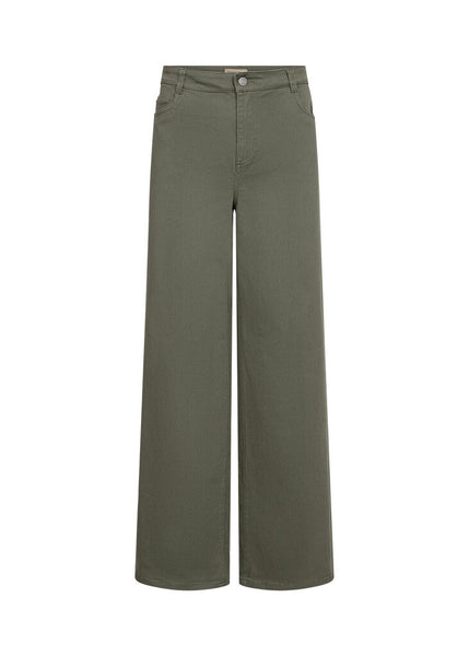 Soyaconcept 'Bess' Wide Leg Cotton Pants - Grape Leaf