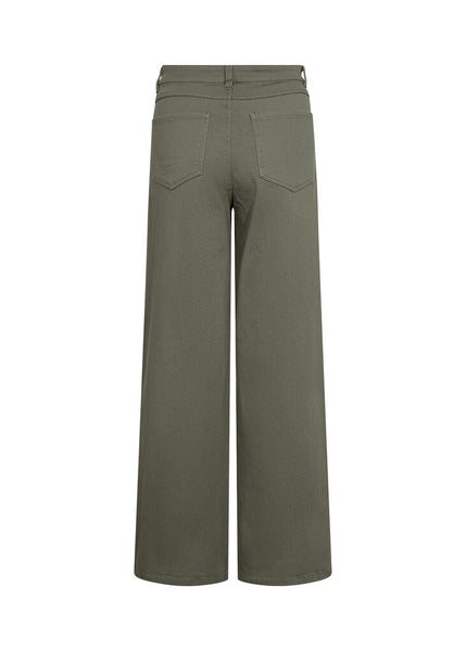 Soyaconcept 'Bess' Wide Leg Cotton Pants - Grape Leaf