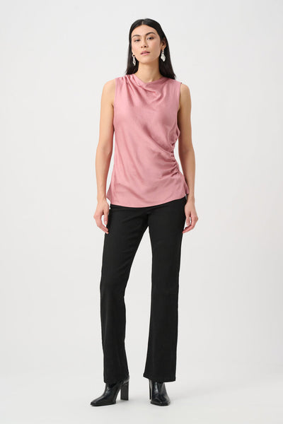 Joseph Ribkoff 263098 Recycled Satin Sleeveless Cowl Top - Vintage Rose