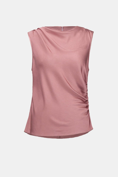 Joseph Ribkoff 263098 Recycled Satin Sleeveless Cowl Top - Vintage Rose
