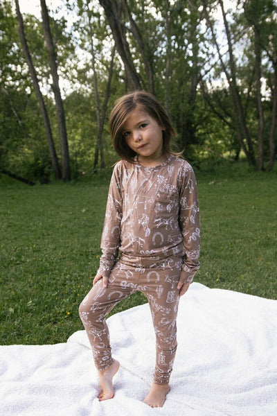 Bambi & Birdie Bamboo Zipper Sleeper - Cowboy