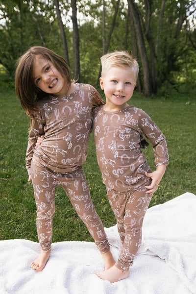 Bambi & Birdie Bamboo Zipper Sleeper - Cowboy