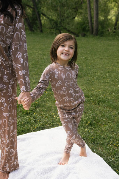 Bambi & Birdie Bamboo Zipper Sleeper - Cowboy