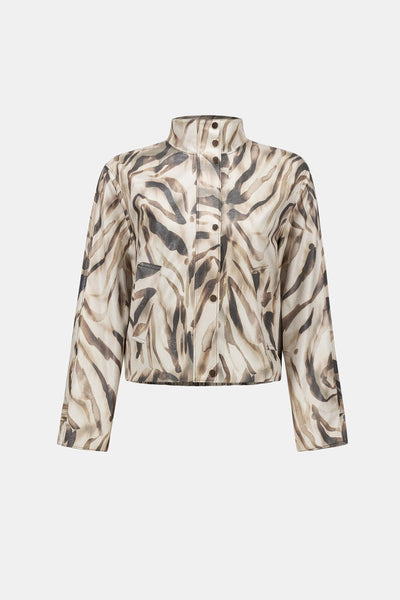 Joseph Ribkoff 263944 Faux Suede Animal Print Jacket