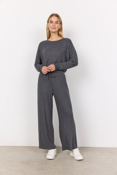 Soyaconcept 'Biara 74' Wide Leg Pants - Dark Earth