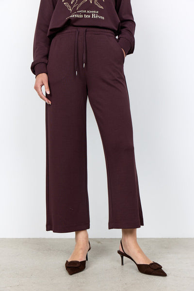 Soyaconcept 'Banu 33' Wide Leg Pants - Chocolate Plum