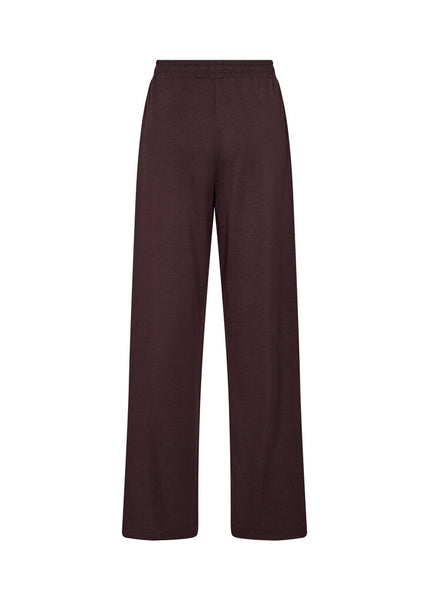 Soyaconcept 'Banu 265' Wide Leg Front Seam Pant - Chocolate Plum