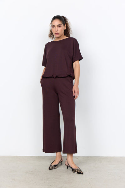 Soyaconcept 'Banu 315' Drawstring Hem Tee - Chocolate Plum
