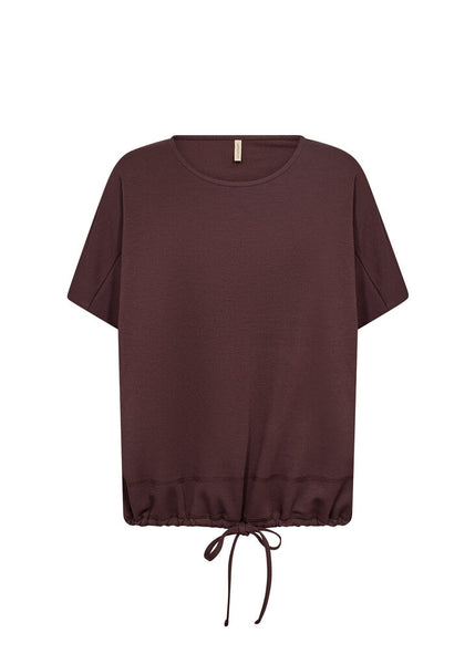 Soyaconcept 'Banu 315' Drawstring Hem Tee - Chocolate Plum