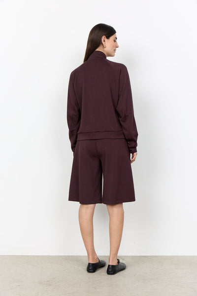 Soyaconcept 'Banu 320' Snap Front Jacket - Chocolate Plum
