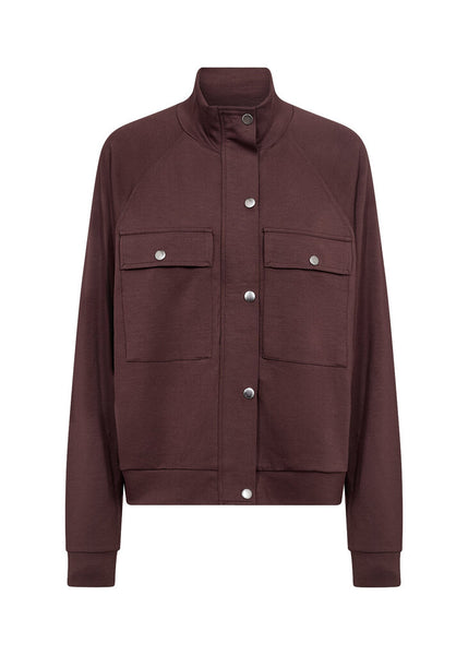 Soyaconcept 'Banu 320' Snap Front Jacket - Chocolate Plum