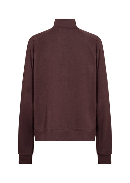 Soyaconcept 'Banu 320' Snap Front Jacket - Chocolate Plum