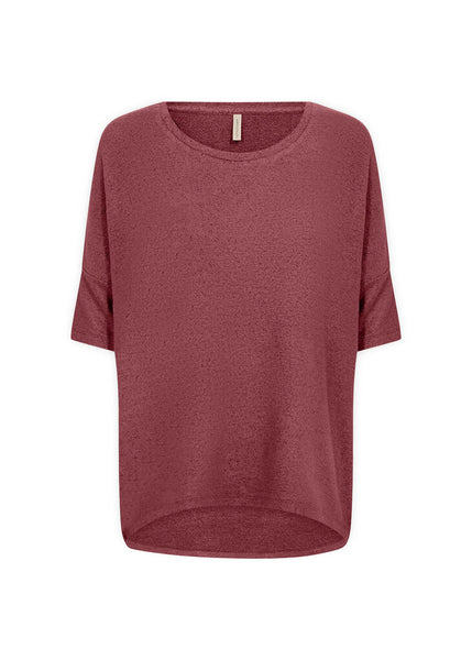 Soyaconcept 'Biara 96' Short Sleeve Top - Oxblood Red
