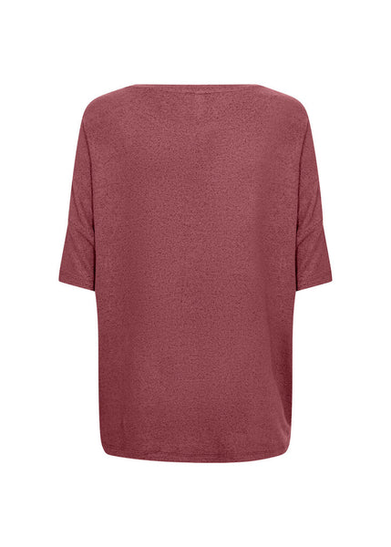 Soyaconcept 'Biara 96' Short Sleeve Top - Oxblood Red