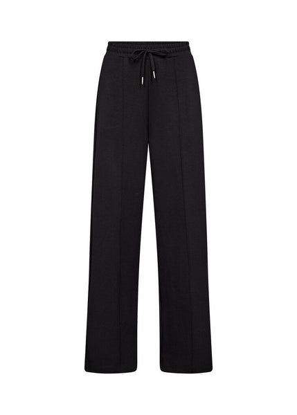 Soyaconcept 'Banu 265' Wide Leg Front Seam Pant - Black