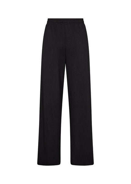 Soyaconcept 'Banu 265' Wide Leg Front Seam Pant - Black