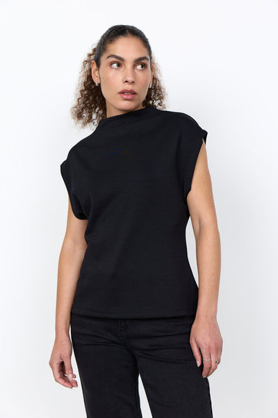 Soyaconcept 'Banu 314' High Neck Sleeveless Top - Black