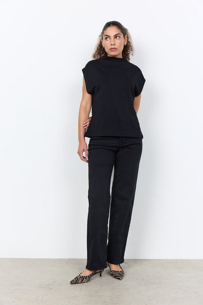 Soyaconcept 'Banu 314' High Neck Sleeveless Top - Black