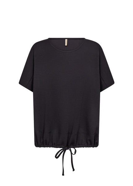 Soyaconcept 'Banu 315' Drawstring Hem Tee - Black