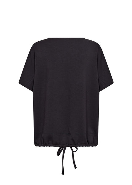 Soyaconcept 'Banu 315' Drawstring Hem Tee - Black