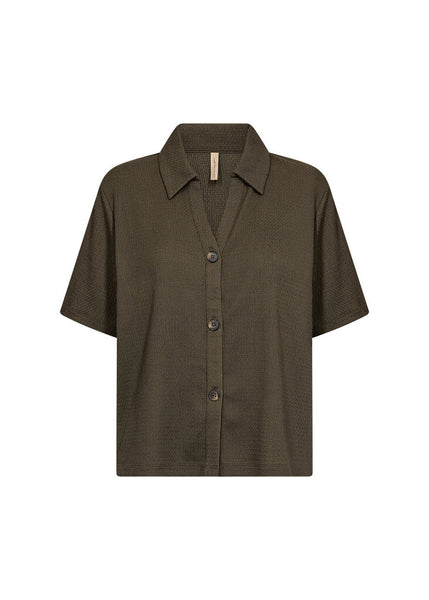 Soyaconcept 'Delal' Textured Button Front Top