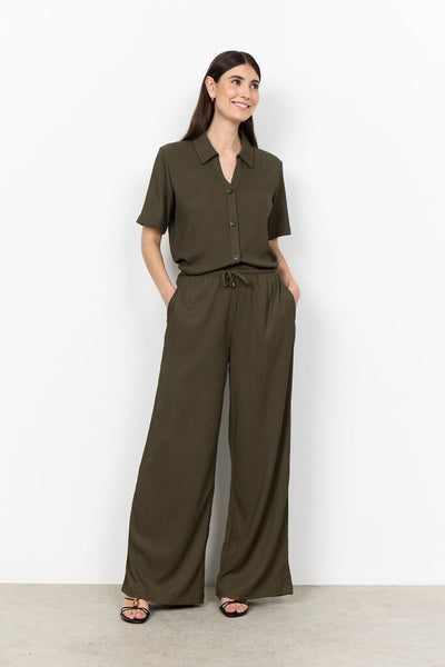Soyaconcept 'Delal 4' Textured Wide Leg Pant