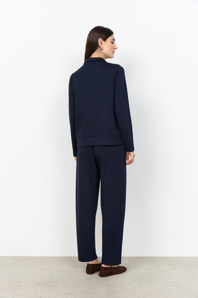 Soyaconcept 'Banu 316' Collared 1/4 Zip Sweater - Navy