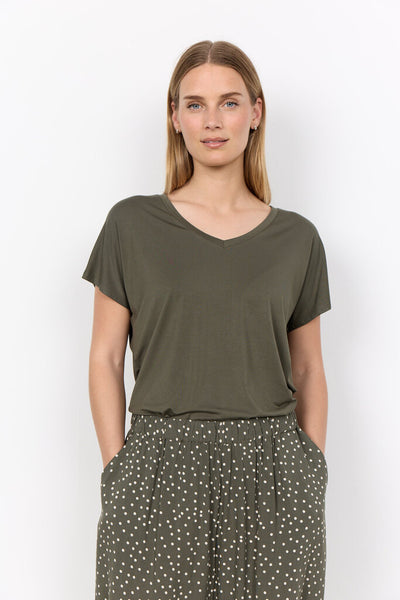Soyaconcept 'Marica 32' V-Neck Tee - Grape Leaf