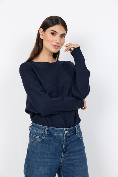 Soyaconcept 'Dollie 663' Boatneck Sweater - Navy