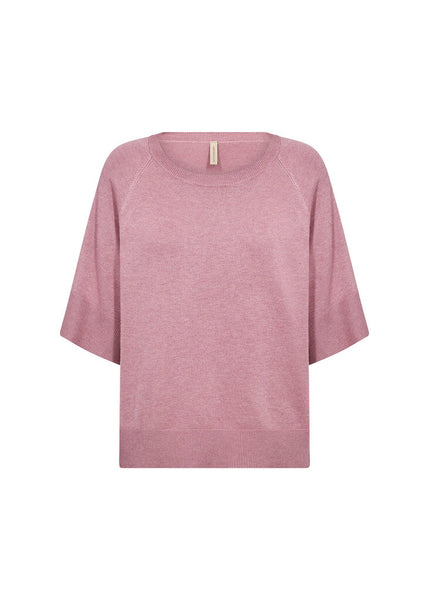 Soyaconcept 'Dollie 791' Pullover Short Sleeve Sweater - Mauve Orchid