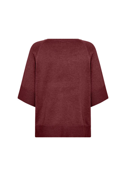 Soyaconcept 'Dollie 791' Pullover Short Sleeve Sweater - Oxblood Red