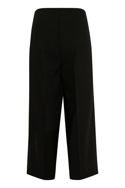 Soaked in Luxury 'Corrine' Cropped Wide Leg Trousers - Black