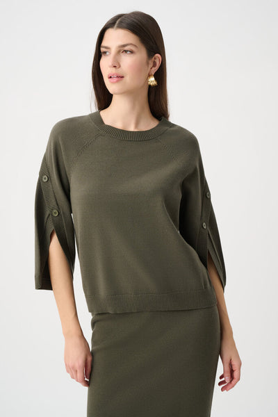 Joseph Ribkoff 263935 Tulip Sleeve Sweater - Avocado