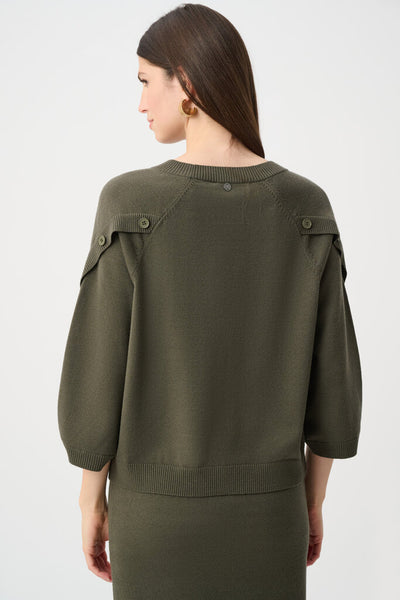 Joseph Ribkoff 263935 Tulip Sleeve Sweater - Avocado