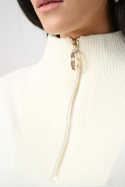 Joseph Ribkoff 263937 Zip Funnel Neck Sweater