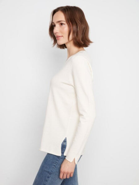 Charlie B V-Neck Sweater - Ecru